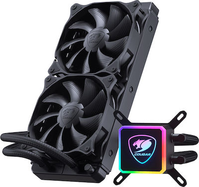 Cougar AQUA 280 140mm Dual Fan CPU Water Cooler with RGB Lighting for 1200/115x Socket