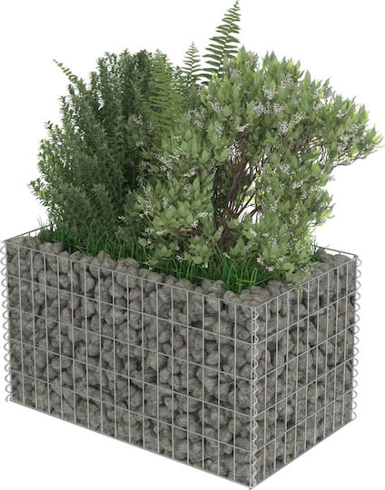 vidaXL Raised Planter Garden Fencing Material 1pcs Silver