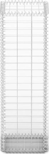 vidaXL Garden Fencing Material with Caps 1pcs Silver