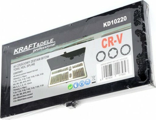 Kraft & Dele Σετ 40 Μύτες Κατσαβιδιού Torx