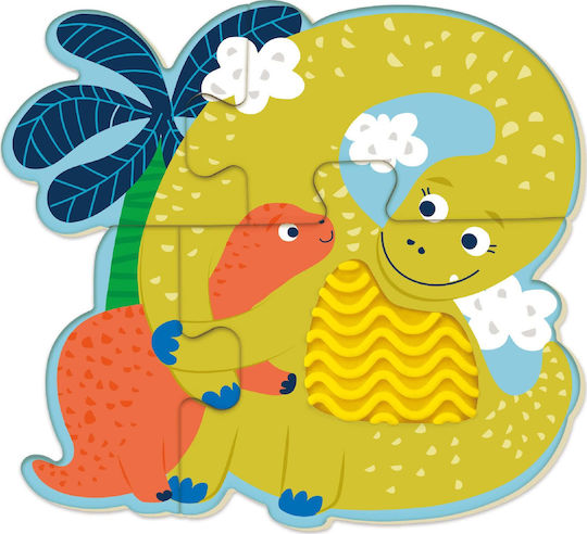 Ξύλινο Παιδικό Puzzle Dinosaur για 3+ Ετών 4pcs Avenir