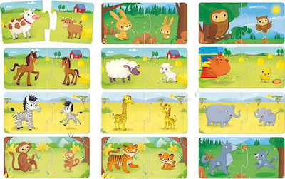 Puzzle pentru Copii Carotina Baby Memo Animals pentru 1+ Ani 24buc Lisciani Giochi