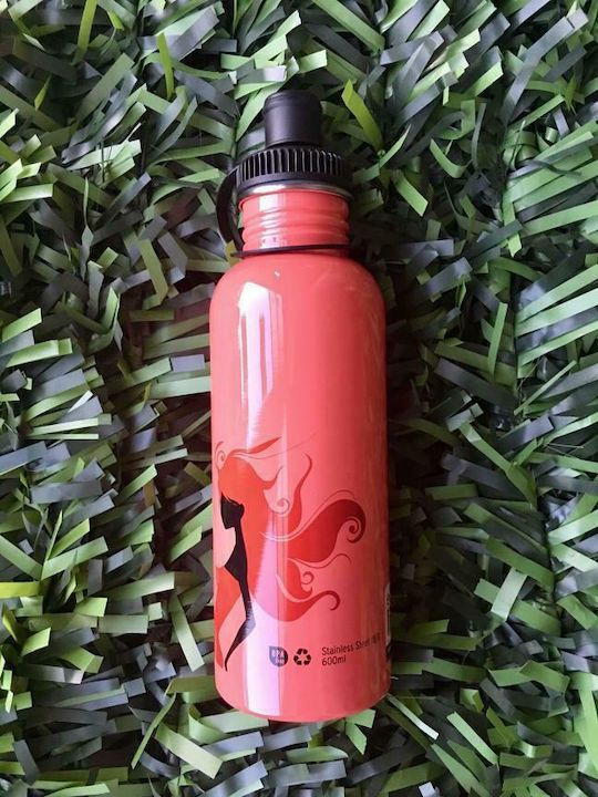 Ecolife Ladies Sport Ανοξείδωτο Παγούρι 600ml Ροζ