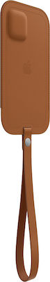 Apple Leather Sleeve with MagSafe Saddle Brown (iPhone 12 mini)