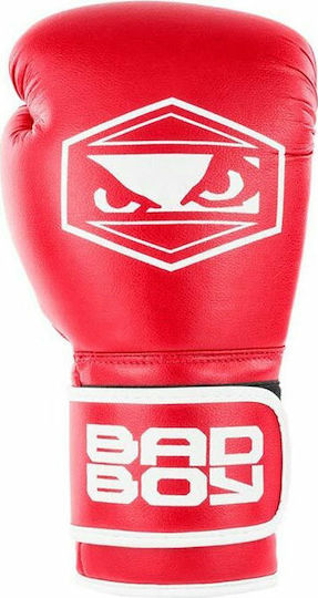 Bad Boy Strike BBG116 Mănuși de Box din Piele Sintetică pentru Competiție Roșii