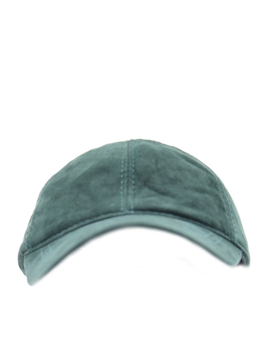 Leather 100 LEATHER CASTOR CAP CODE: 05-HAT-5-SUEDE (GREEN)