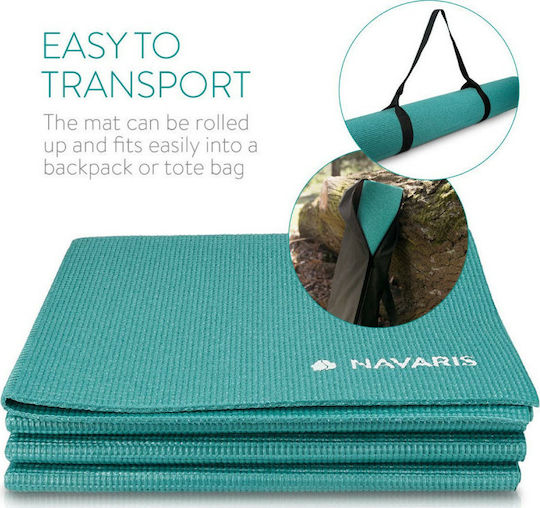 Navaris Foldable Exercise Mat Yoga Green (173x61x0.4cm)