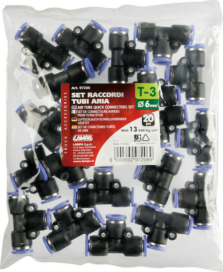 Lampa T-3 Σύνδεσμος Τριπλός 6mm Σετ 20τμχ