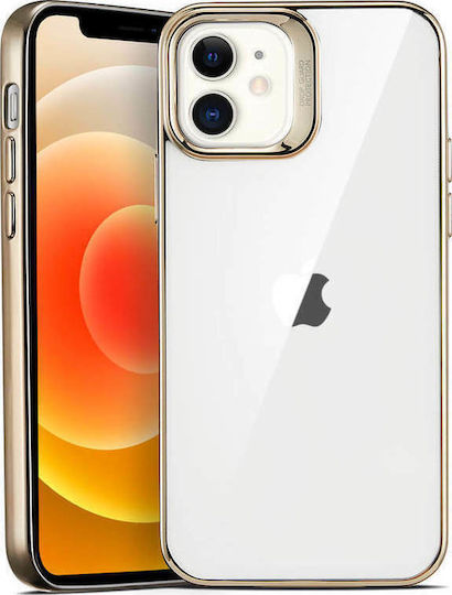 ESR Halo Umschlag Rückseite Silikon 0.75mm Gold (iPhone 12 / 12 Pro)
