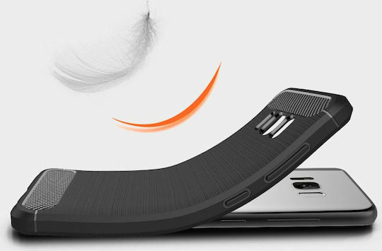 Forcell Carbon Umschlag Rückseite Kunststoff Schwarz (Galaxy S8)
