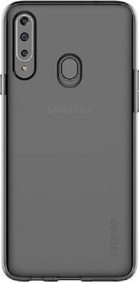 Samsung Protective Silicone Back Cover Black (Galaxy A20s)