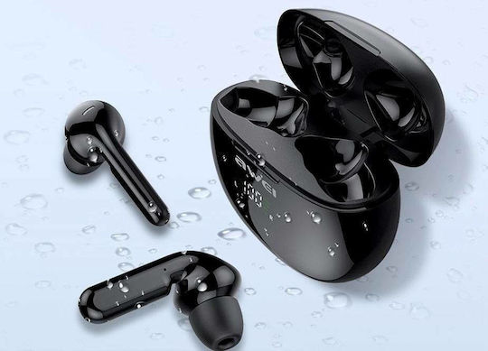 Awei T15P In-ear Bluetooth Handsfree Ακουστικά με Θήκη Φόρτισης Μαύρα