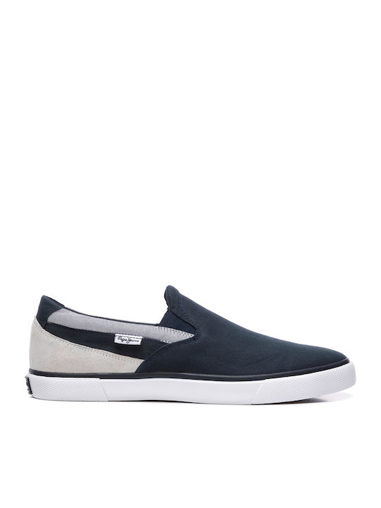 Pepe Jeans Kenton Πάνινα Ανδρικά Slip-On Μπλε