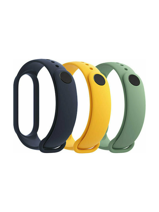 Xiaomi Strap Silicone with Pin Blue / Yellow / Mint Green (Mi Smart Band 5/Mi Smart Band 6)