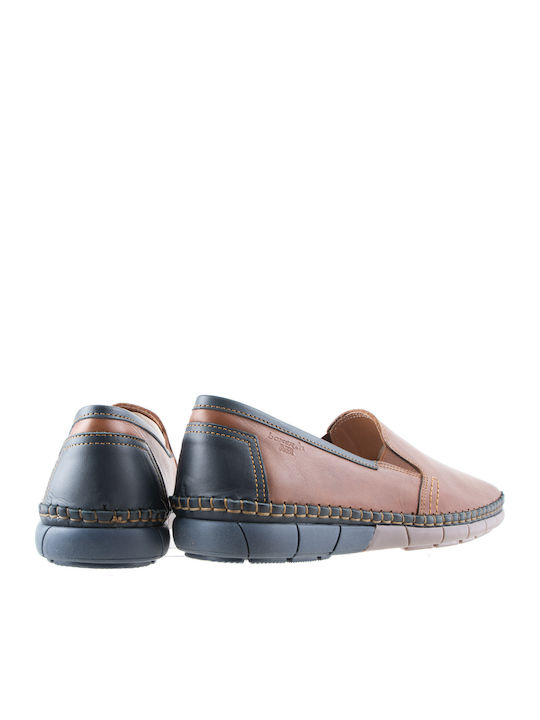 Кожа Мъжки Slip-On Тютюнев