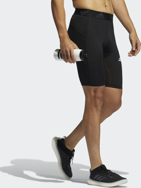 adidas Techfit Herren Sportleggings Kompression Kurz Schwarz