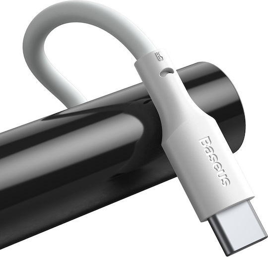 Baseus Simple Wisdom USB 2.0 USB-C Male - USB-A Cable 40W White 1.5m TZCATZJ-02 2 Pcs