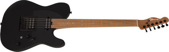 Charvel Pro-Mod SO-CAL Style 2 24 HT CM Elektrische Gitarre Telecaster mit HH Tonabnehmerkonfiguration Satin Black