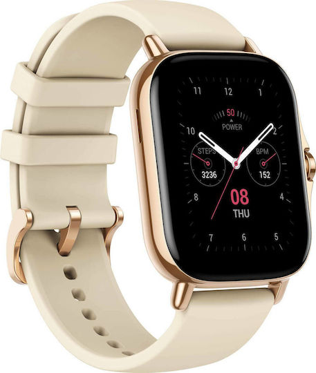 Amazfit GTS 2 Aluminium 43mm Waterproof Smartwatch with Heart Rate Monitor (Desert Gold)