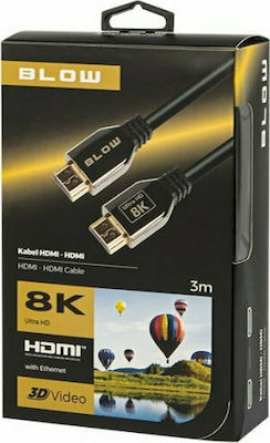 Blow HDMI 2.1 Кабел HDMI мъжки - HDMI мъжки 3м Черно