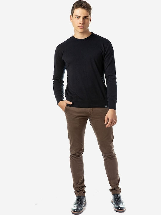 Trousers Chino Elastic in Slim Fit Brown