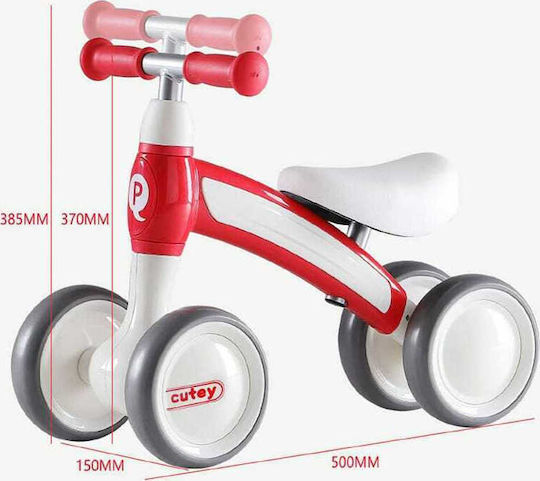 Q Play Kids Balance Bike Cutey Pink
