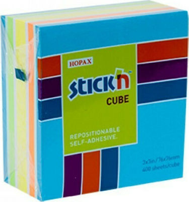 Stick'N 21538 Post-it Notes Pad Cube 400 Sheets Multicolour 7.6x7.6cm