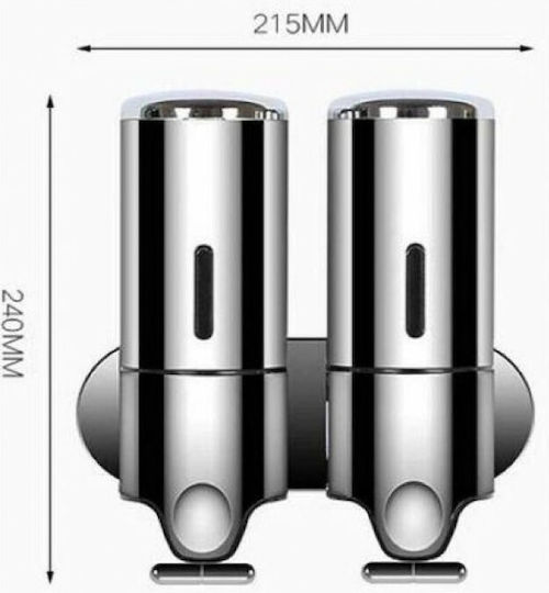 Wall Soap Dispenser SD-2500 Commercial Cream Soap Dispenser 2x500ml Inox