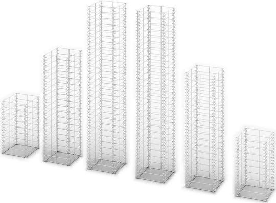 vidaXL Garden Fencing Material 6pcs Silver