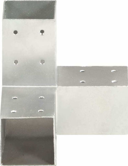 vidaXL Adaptor pentru Pergolă Conector Stâlp Formă Y din Metal Galvanizat 81x81mm din Metal 8.1x8.1cm 1buc