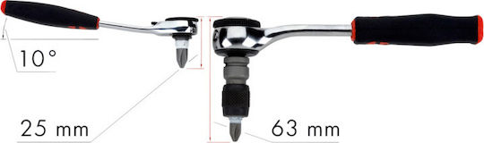 Wurth Καστάνια Zebra 64 Δοντιών με Καρέ 1/4" Μήκους 10εκ.