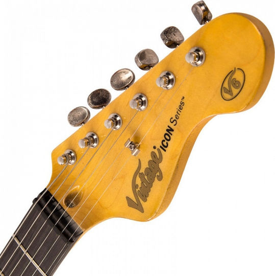 Vintage V6 Icon Ηλεκτρική Κιθάρα ST Style με SSS Διάταξη Μαγνητών Distressed Ventura Green