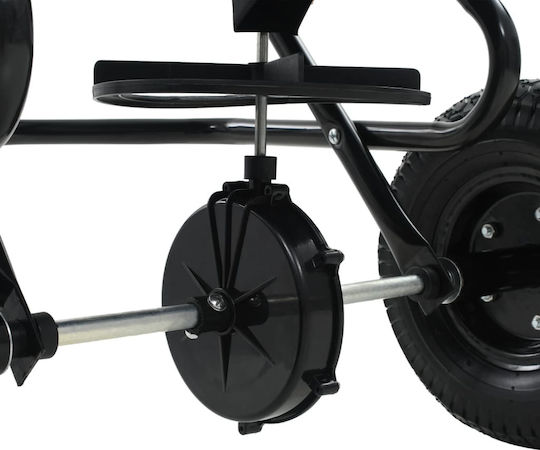 vidaXL Salt Spreader Towable 45lt 125x74x79cm from PVC/Steel Wheeled Seed/Fertilizer Distributor with Capacity 45lt