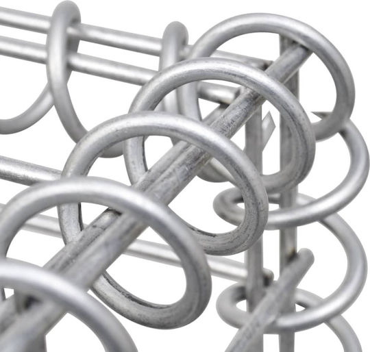 vidaXL Planter Garden Fencing Material 1pcs Silver
