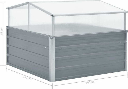 vidaXL 42406 Tava de semințe cu Cadru din Aluminiu 1x1x0.85m