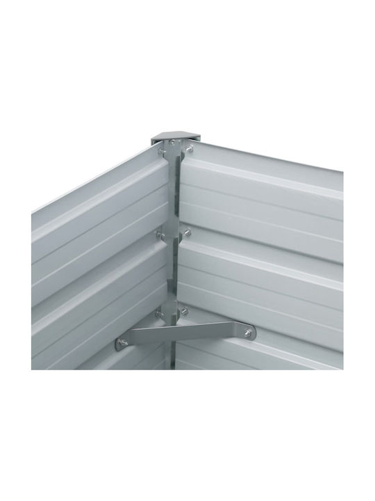 vidaXL Blumenkasten Metallisch Schwarz 400x80x77cm.