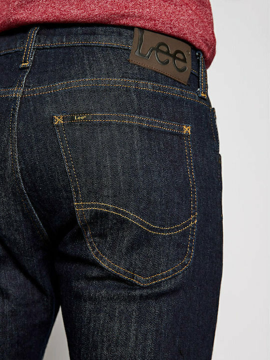 Luke Pantaloni De Blugi Elastic Slim Tapered Fit Albastru