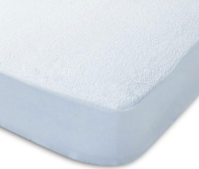 Lino Home Single Waterproof Terry Mattress Cover Fitted White 100x200cm