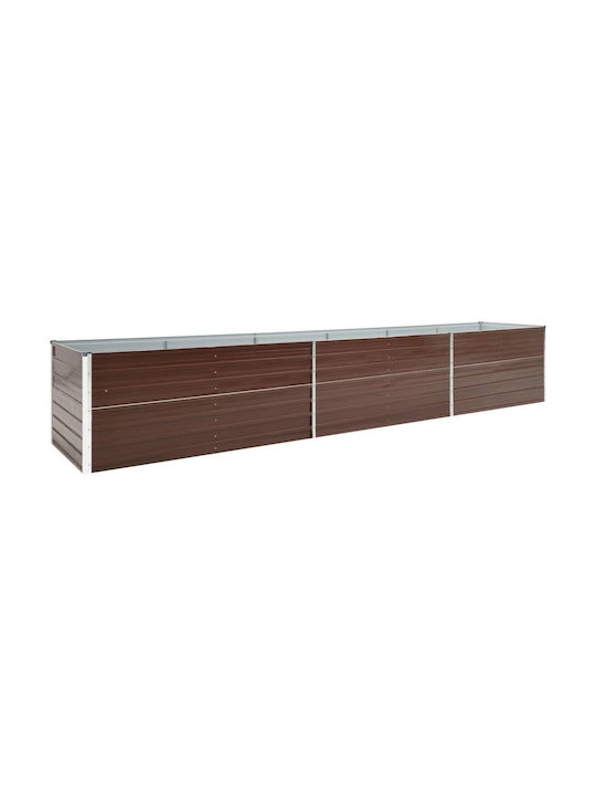 vidaXL Blumenkasten Metallisch Braun