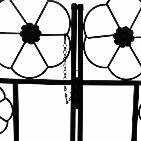 Αψίδα Κήπου από Μέταλλο σε Μαύρο Χρώμα 115x37x230cm