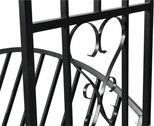 Metal Garden Arch in Black Colour 114x57x210cm