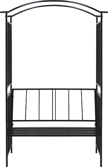Arcadă De Grădină Din Metal 128x50x207cm Neagră 47093 Arcadă De Grădină Din Metal 128x50x207cm Neagră 47093