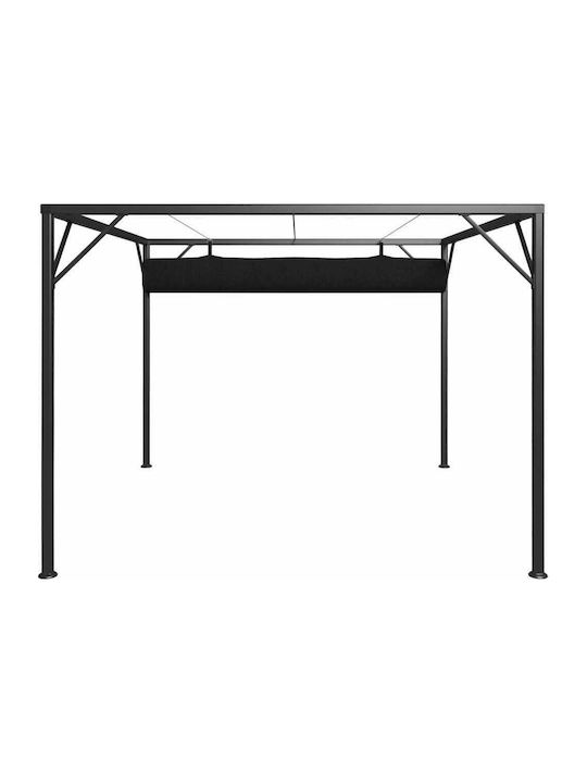 Πέργκολα Κήπου από Μέταλλο 300x300x230cm Μαύρη 47954