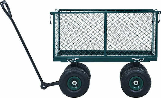 Trailer Garden Cart Four-wheel with Maximum Load Weight 350kg 84x84cm.
