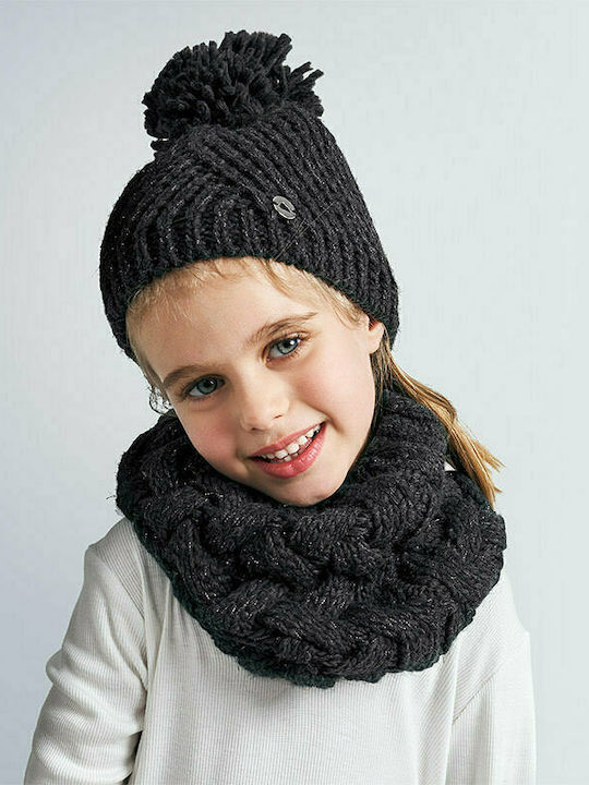 Kids Knitted Neck Gaiter Gray