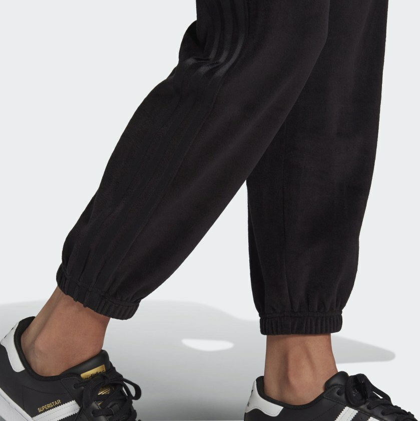 Adidas Originals Slim Ψηλόμεσο Παντελόνι Γυναικείας Φόρμας με Λάστιχο Μαύρο  Βελουτέ H18822 | Skroutz.gr