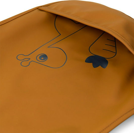 Done by Deer Deer Friends Waterproof Bib Plastic with Hoop & Loop Fastener & Pocket Mustard/Green 2pcs