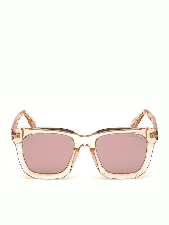 Tom Ford Women's Sunglasses with Pink Acetate Frame and Pink Mirrored Lenses FT0690 72Z