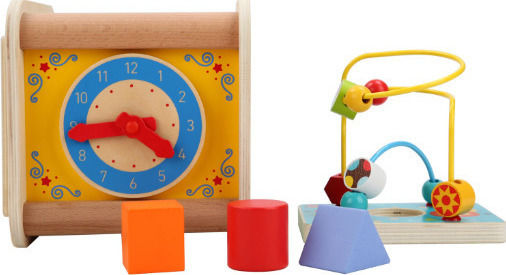 Lucy & Leo Formensortierspiel Aktivitätswürfel Zirkus aus Holz für 36++ Monate