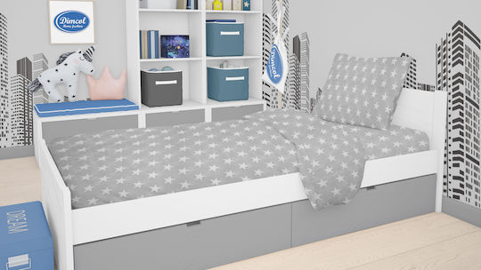 Dimcol Бебешка Долна Калъфка Star 35 Сиво 120x160см. Dimcol Бебешка Долна Калъфка Star 35 Сиво 120x160см.